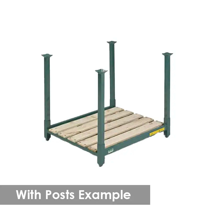Portable and Stackable 42"x48" Storage Rack with Wood Deck