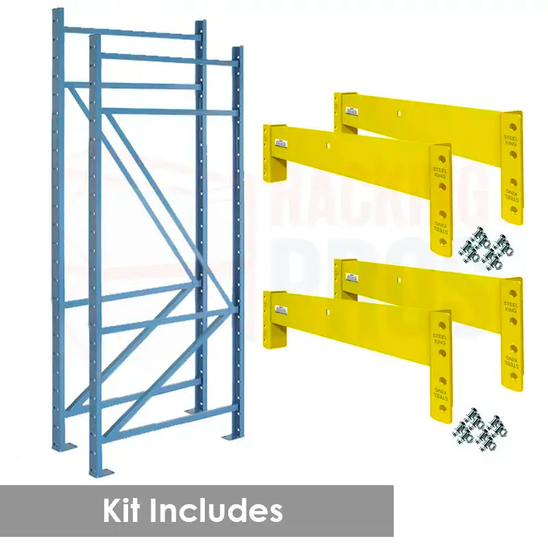 96"W x 48"D x 192"H Structural Starter Pallet Rack Kit | 5460 lb Capacity Per Level