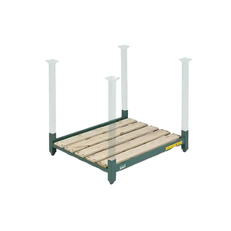 Portable and Stackable 48"x48" Storage Rack with Wood Deck