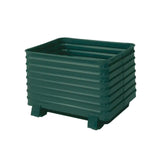 Rounded Steel Stackable Storage Container, 41.5"x49.5"x28.5"