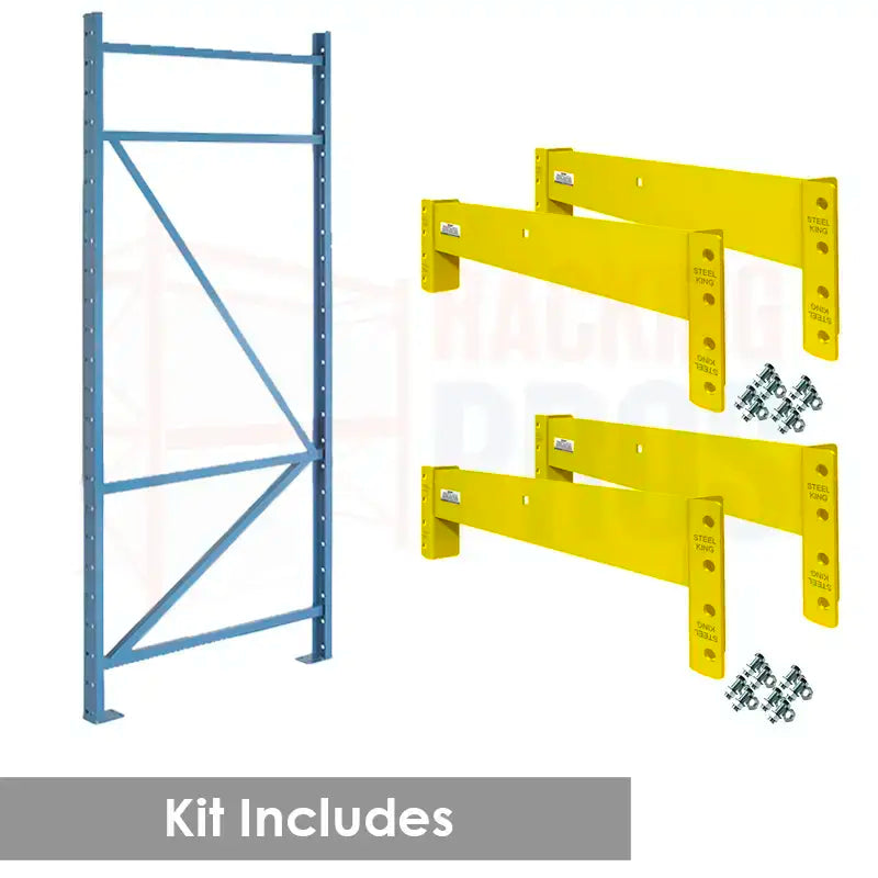 96"W x 42"D x 96"H Structural Add-On Pallet Rack Kit | 5460 lb Capacity Per Level